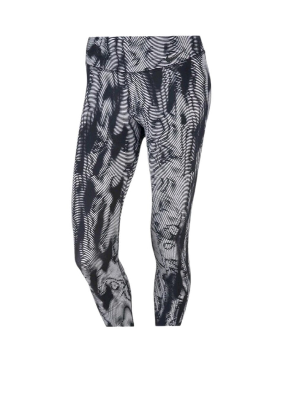 Nike Women's Dri Fit Legendary Black White‎ Wave Training Leggings Small